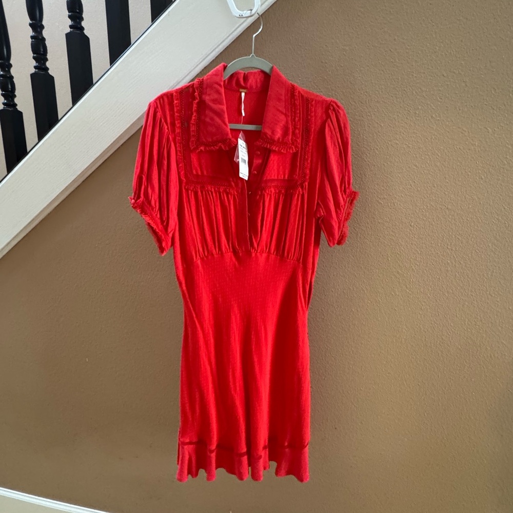 Free People Warm Glow Short Sleeve Dress